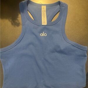 ALO Yoga Women's Racerback Blue Tank Top